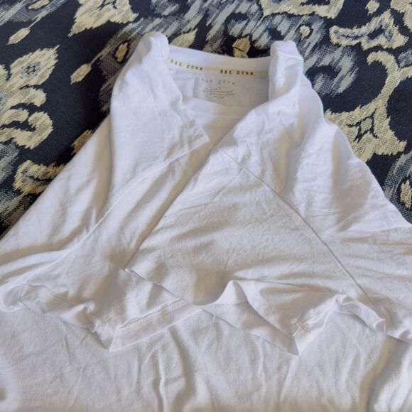 Rae Dunn Summer Graphic Tee White Short Sleeve T Shirt Plus Size 1X Minimalist - Picture 5 of 8